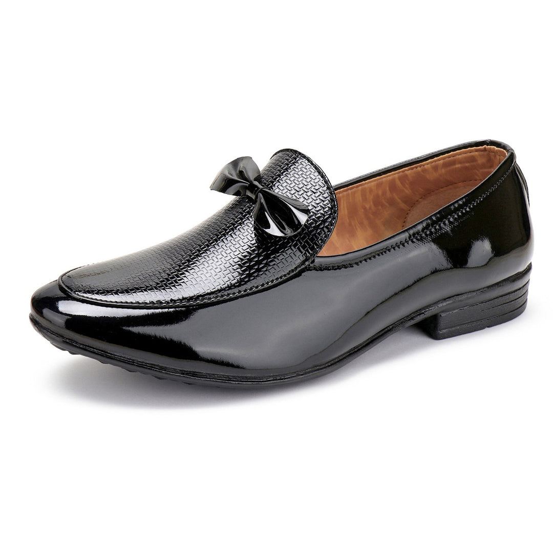 Bersache Lightweight Casual Loafers Shoes For Men Black-7045