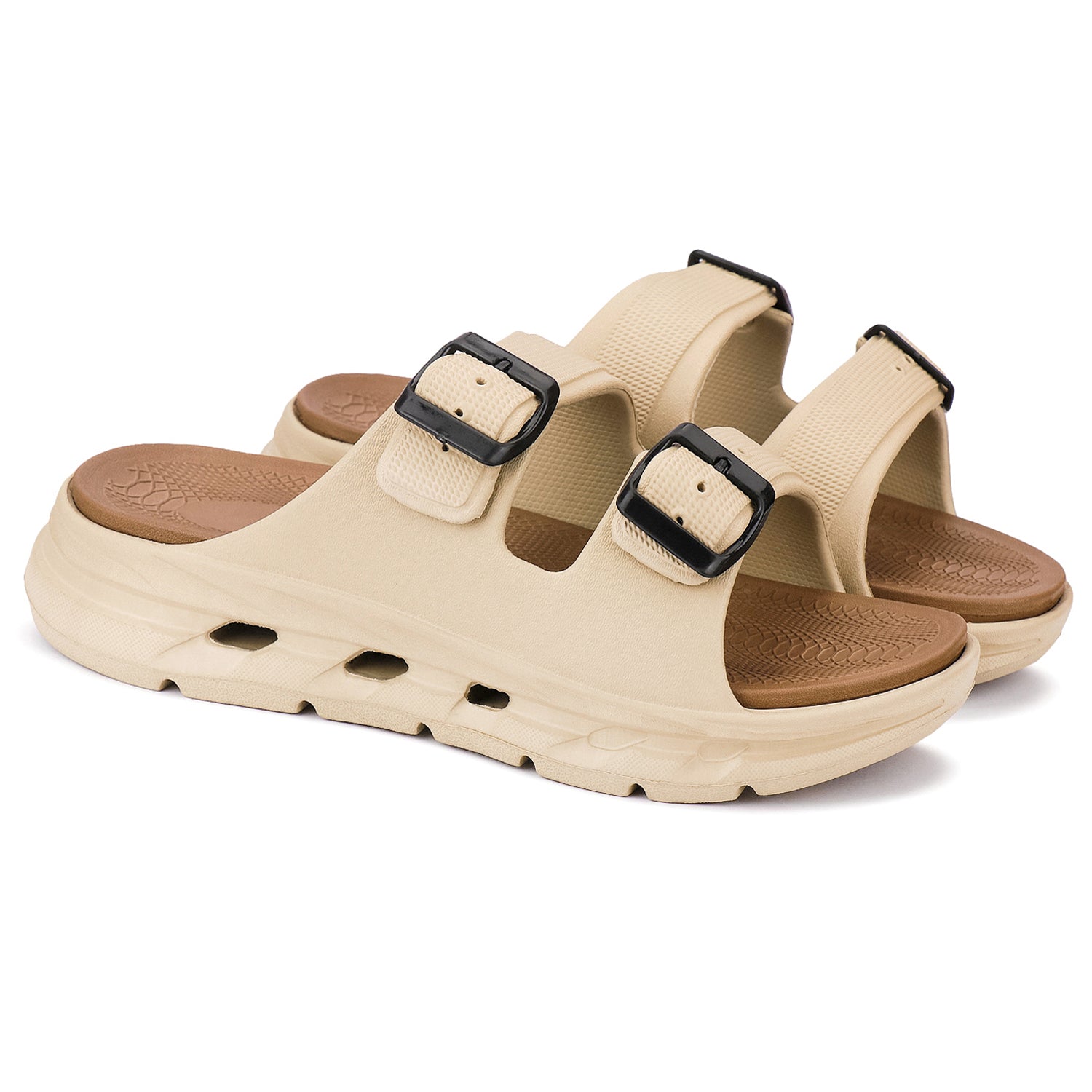 Bersache Extra Soft Classic Casual  with  Regular wear with Ultra Soft & Flexibility Technology Flip-Flop for Men's-(6341-Beige & Brown)