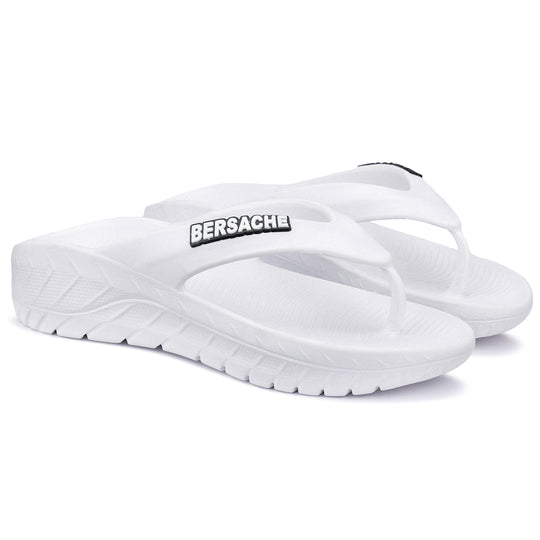 Bersache Extra Soft Classic Casual with  Regular wear with Ultra Soft & Flexibility Technology Slipper For Men's & Boy's-(6257-White)