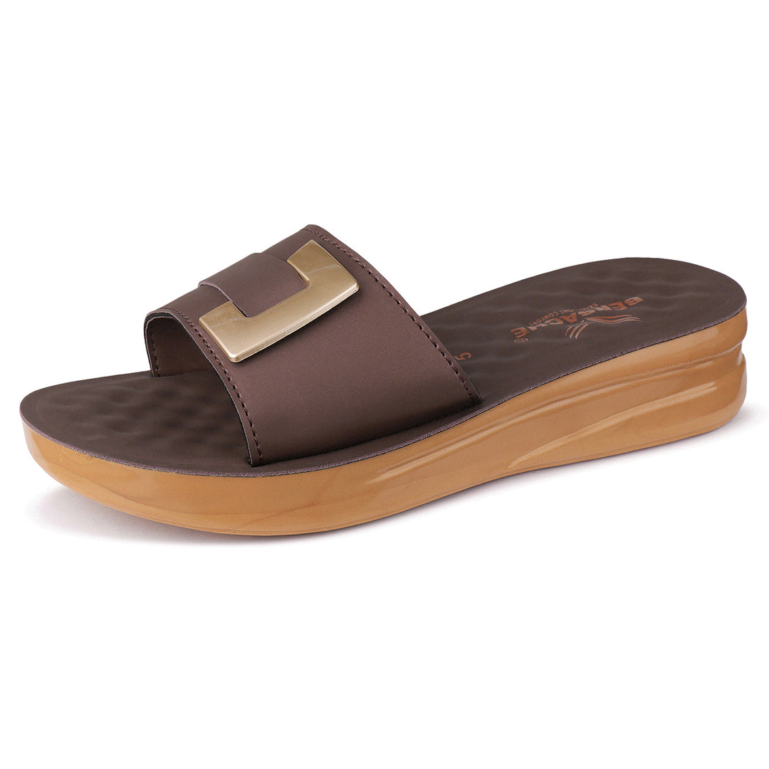 Bersache Extra Soft Classic Casual with  Regular wear with Ultra Soft & Flexibility Technology Flip Flop For Women's/Girl's-(6154-Brown)