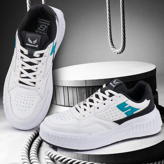 Bersache Sneaker, Loafers ,Casual With Extra Comfort Sneakers For Men's/Boy's (8047-White & Black)