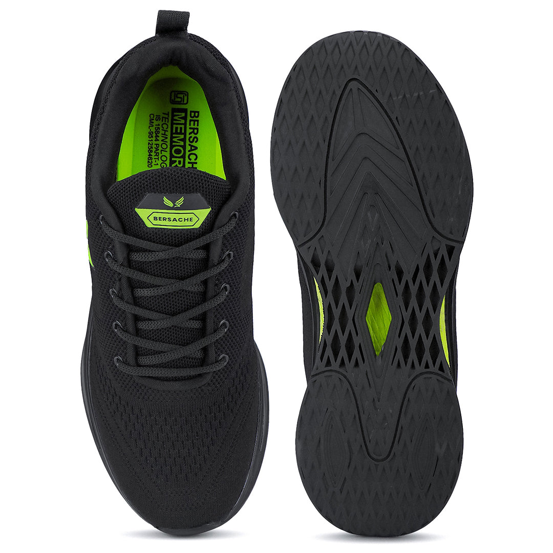 Bersache Premium Sports , Walking,Gym, Cricket, Trending  Running Shoes For Men's (Green-9228)