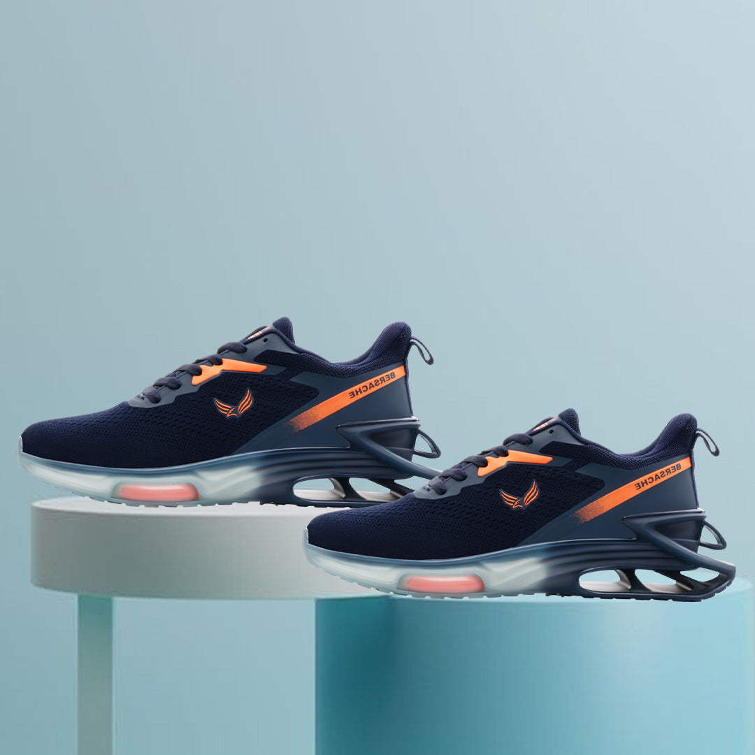 Bersache Premium Sports ,Gym, Trending Stylish Running Shoes For Men  (9193-Navy Blue) .