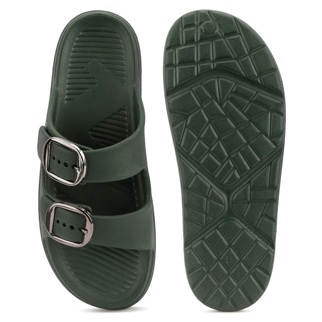 Bersache Extra Soft Classic Casual  with  Regular wear with Ultra Soft & Flexibility Technology Sandals for Men's-(6284-Green)
