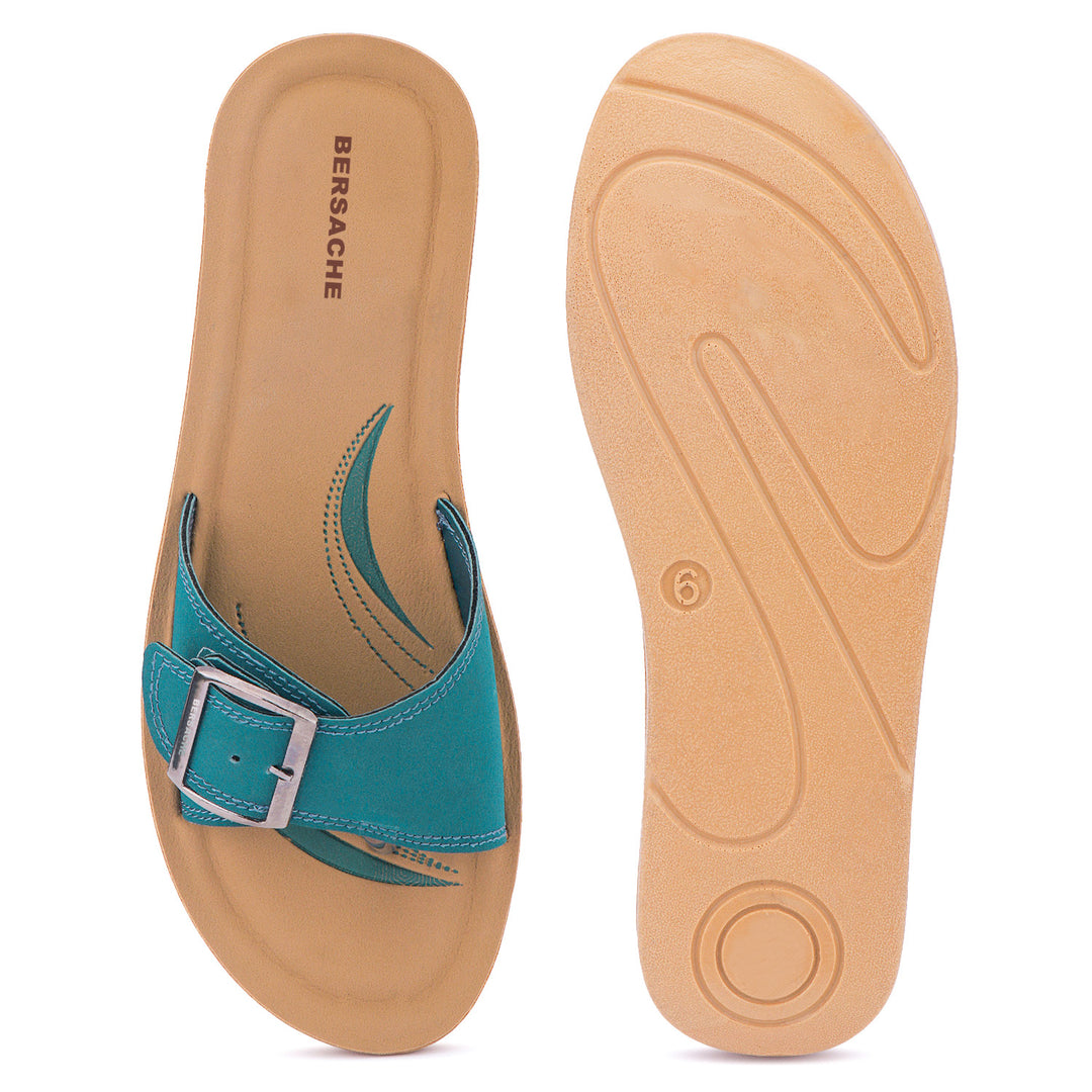 Bersache Extra Soft Classic Casual with  Regular wear with Ultra Soft & Flexibility Technology Flip Flop For women's/Girl's-(Green-6228)