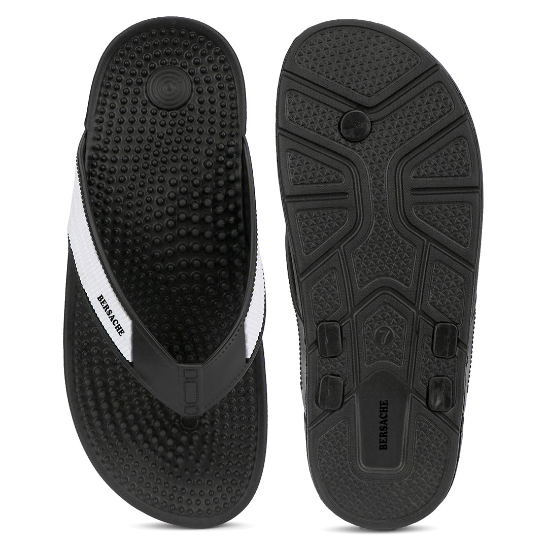 Bersache Extra Soft Classic Casual  with  Regular wear with Ultra Soft & Flexibility Technology Flip-Flop for Men's-(6335-Black).