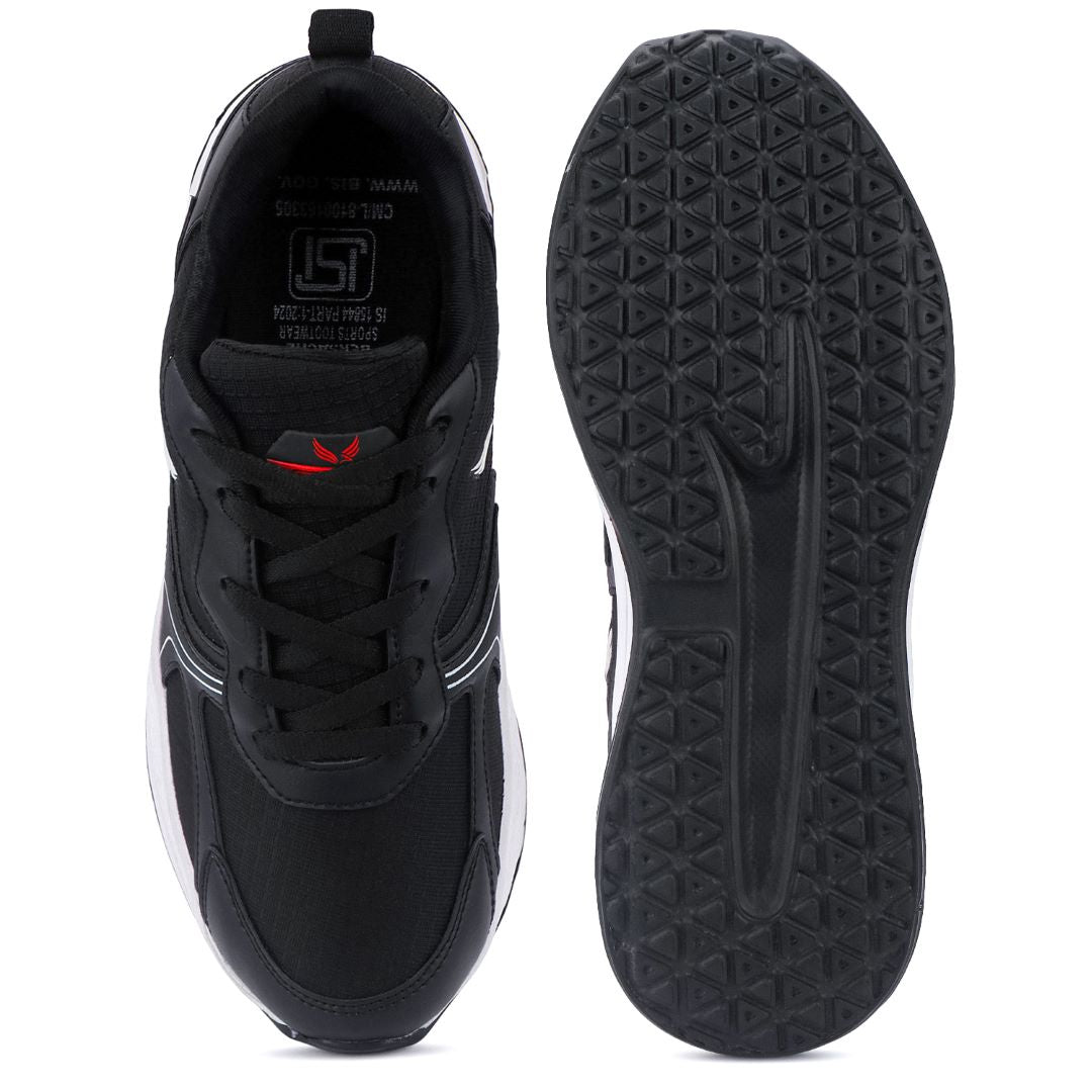 Bersache Casual Sneaker shoe for Men| Soft Cushioned Insole , Slip-Resistance Casuals For Men (8117-Black)