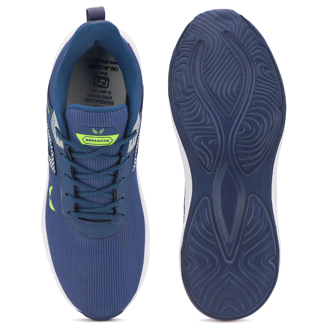 Bersache Premium Sports,Gym, Trending Stylish Running Shoes For Men 8081-Blue