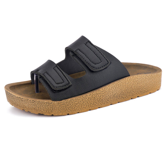 Bersache Extra Soft Classic Casual with  Regular wear with Ultra Soft & Flexibility Technology Sandal For Men's & Boy's-Black-6222