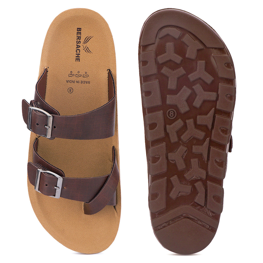 Bersache Extra Soft Classic Casual with  Regular wear with Ultra Soft & Flexibility Technology Flipflop For Men's & Boy's-Brown-6217