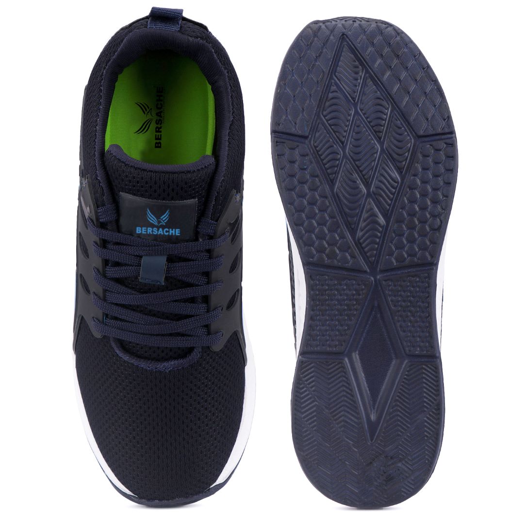 Bersache Premium Sports ,walking,Gym,cricket, Trending  Running Shoes For Men's (Dark-Blue-8129)