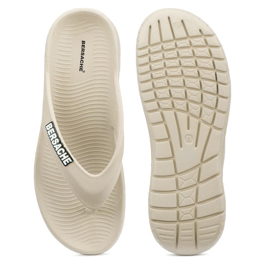 Bersache Extra Soft Classic Casual with  Regular wear with Ultra Soft & Flexibility Technology Slipper For Men's & Boy's-Beige-6256