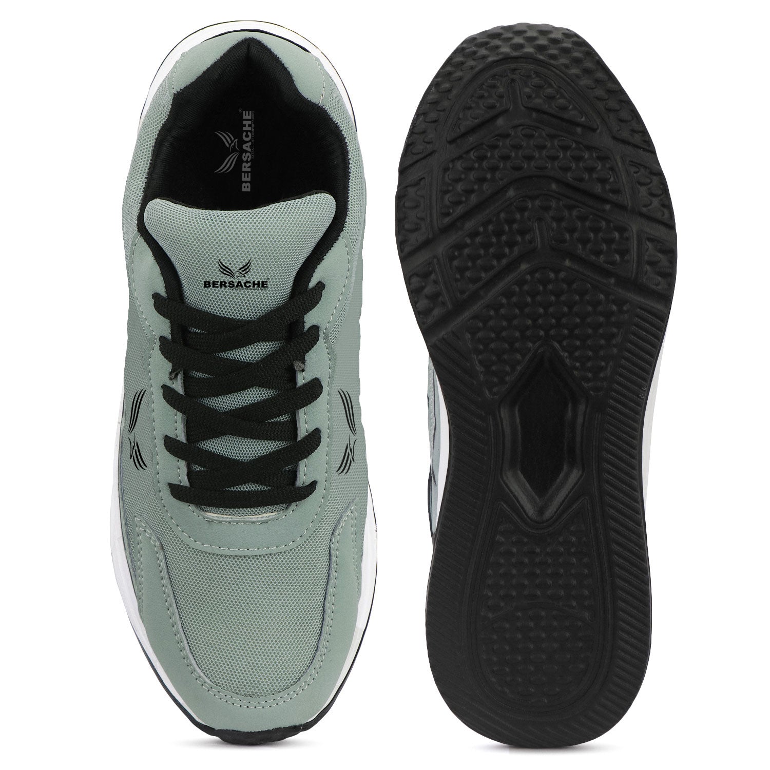 Bersache Premium Sports ,walking,Gym,cricket, Trending  Running Shoes For Men's (LIght-green-8139)