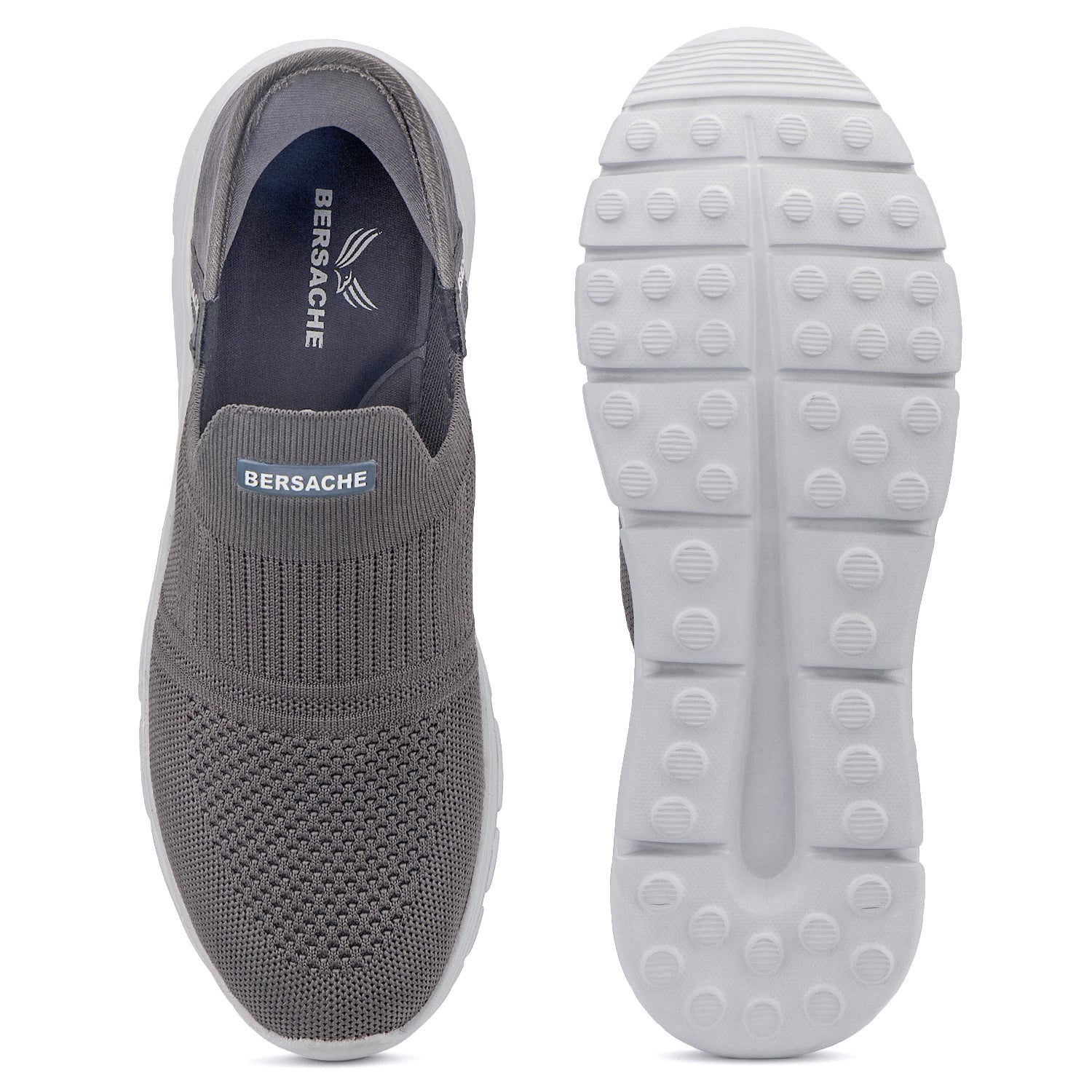Bersache Lightweight Casual Sneaker Shoes For Men (8076-Grey).