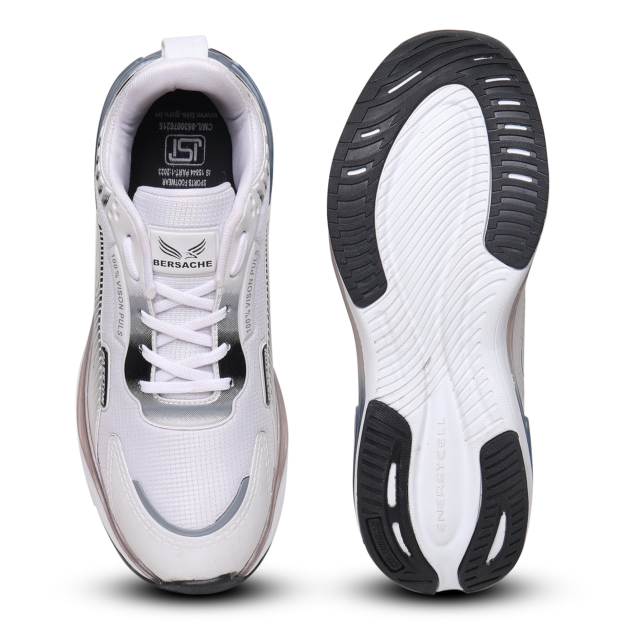 Bersache Premium Sports ,Gym, Trending Stylish Running Shoes For Men  (9201-White).