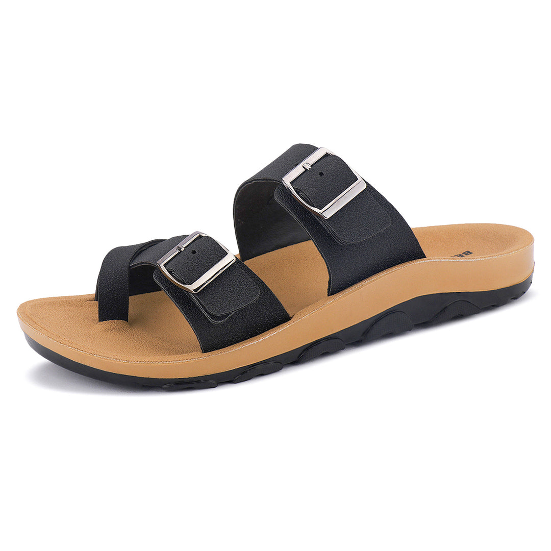 Bersache Extra Soft Classic Casual with  Regular wear with Ultra Soft & Flexibility Technology Slipper For Men's & Boy's-Black-6218