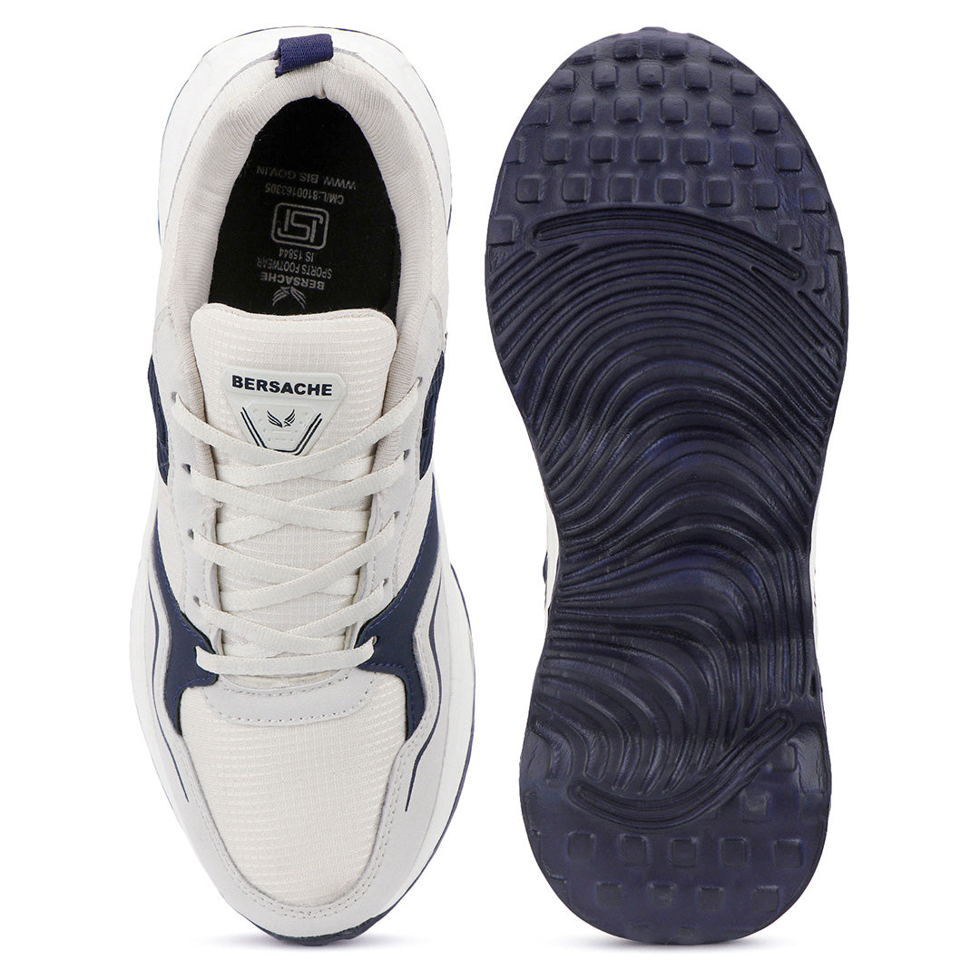 Bersache Premium Sports ,walking,Gym,cricket, Trending  Running Shoes For Men's (Gray-White-8149).