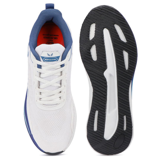 Bersache Casual Sneaker shoe for Men| Soft Cushioned Insole , Slip-Resistance Casuals For Men (White-9211)