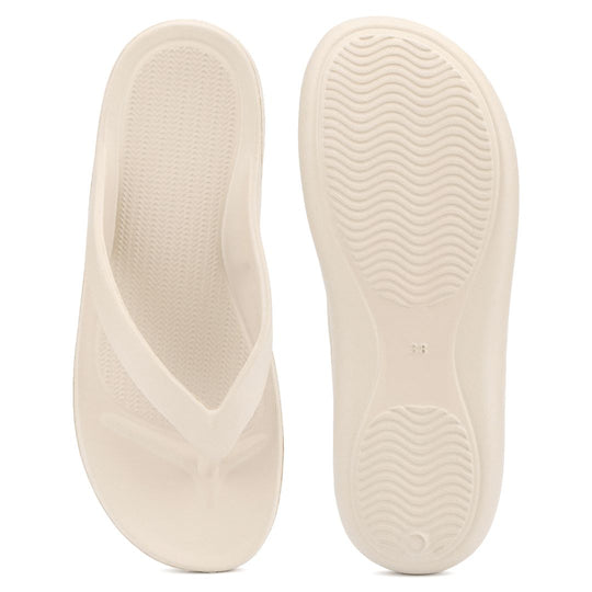 Bersache Extra Soft Classic Casual with  Regular wear with Ultra Soft & Flexibility Technology Flip-Flop for Women's & Girl's (6254-Beige)