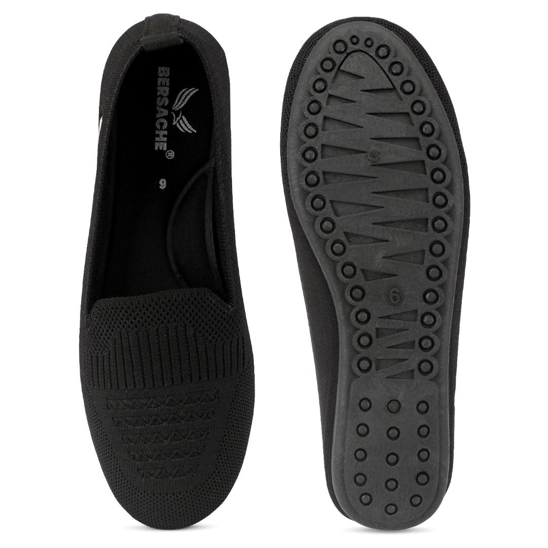 BERSACHE Women's SPORTS – Lightweight, Breathable & Comfortable Daily Wear Shoes(Black-6275).