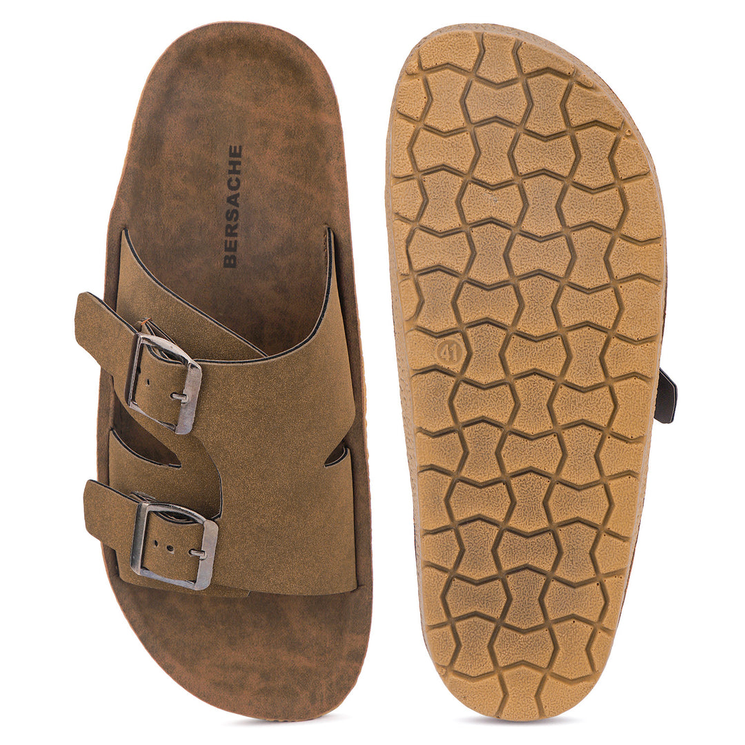 Bersache Extra Soft Classic Casual with  Regular wear with Ultra Soft & Flexibility Technology Slipper For Men's & Boy's-Tan-6220