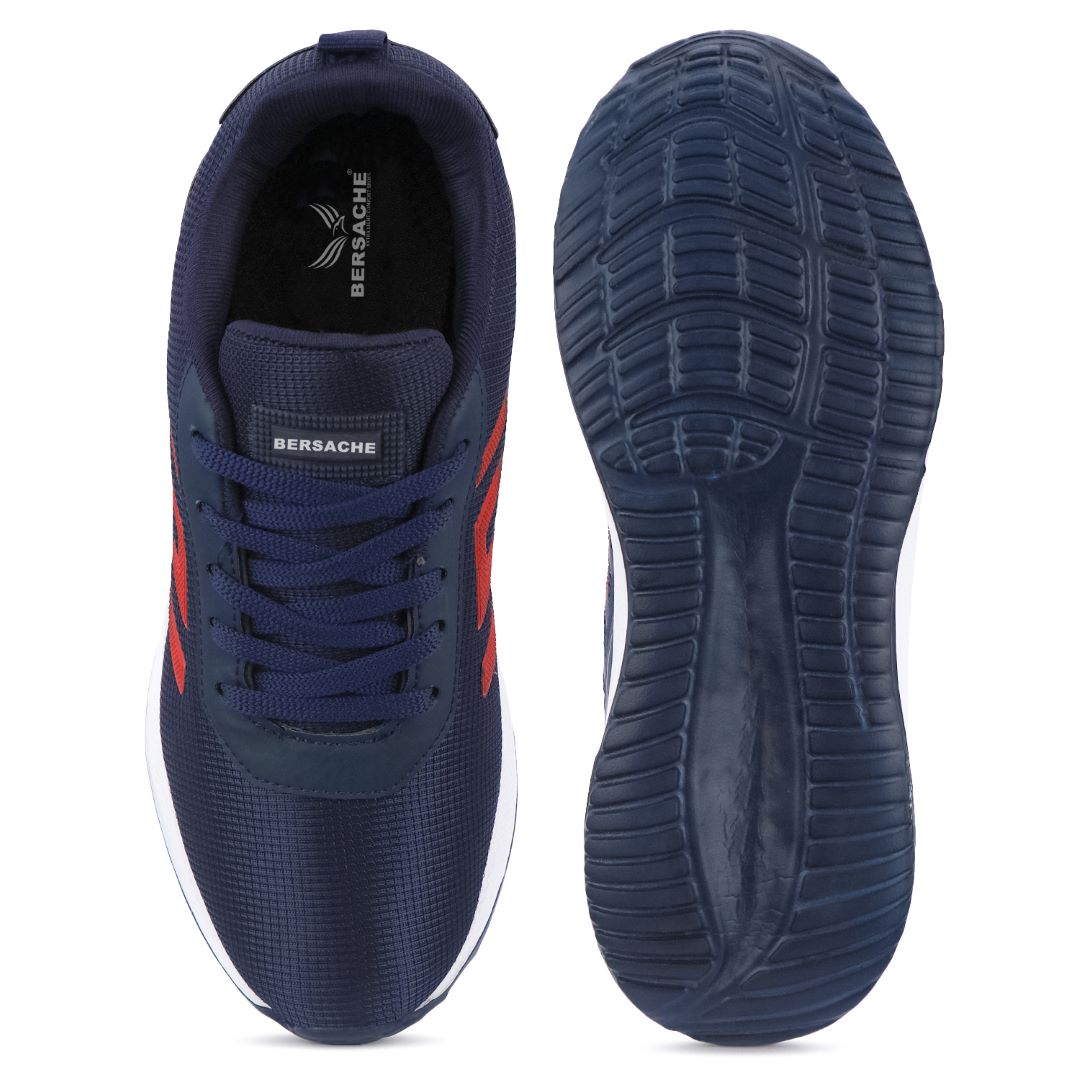 Bersache Casual Sneaker shoe for Men| Soft Cushioned Insole , Slip-Resistance Casuals For Men (Blue-8132)