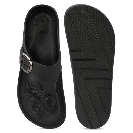 Bersache Extra Soft Classic Casual  with  Regular wear with Ultra Soft & Flexibility Technology Sandals for Men's-(6288-Black)