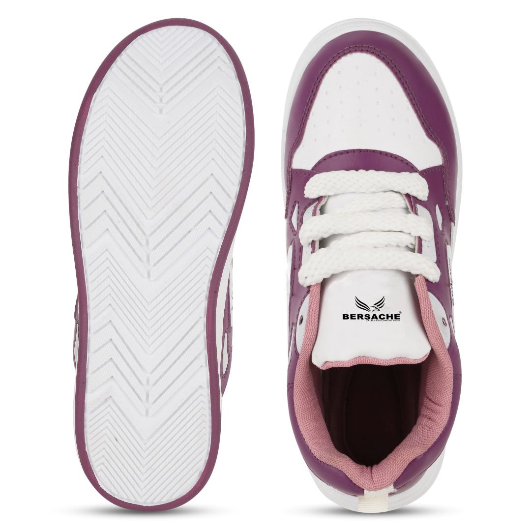 Bersache Casual Sneaker shoe for Women| Soft Cushioned Insole , Slip-Resistance Casuals For Women's-(8113-Purple)