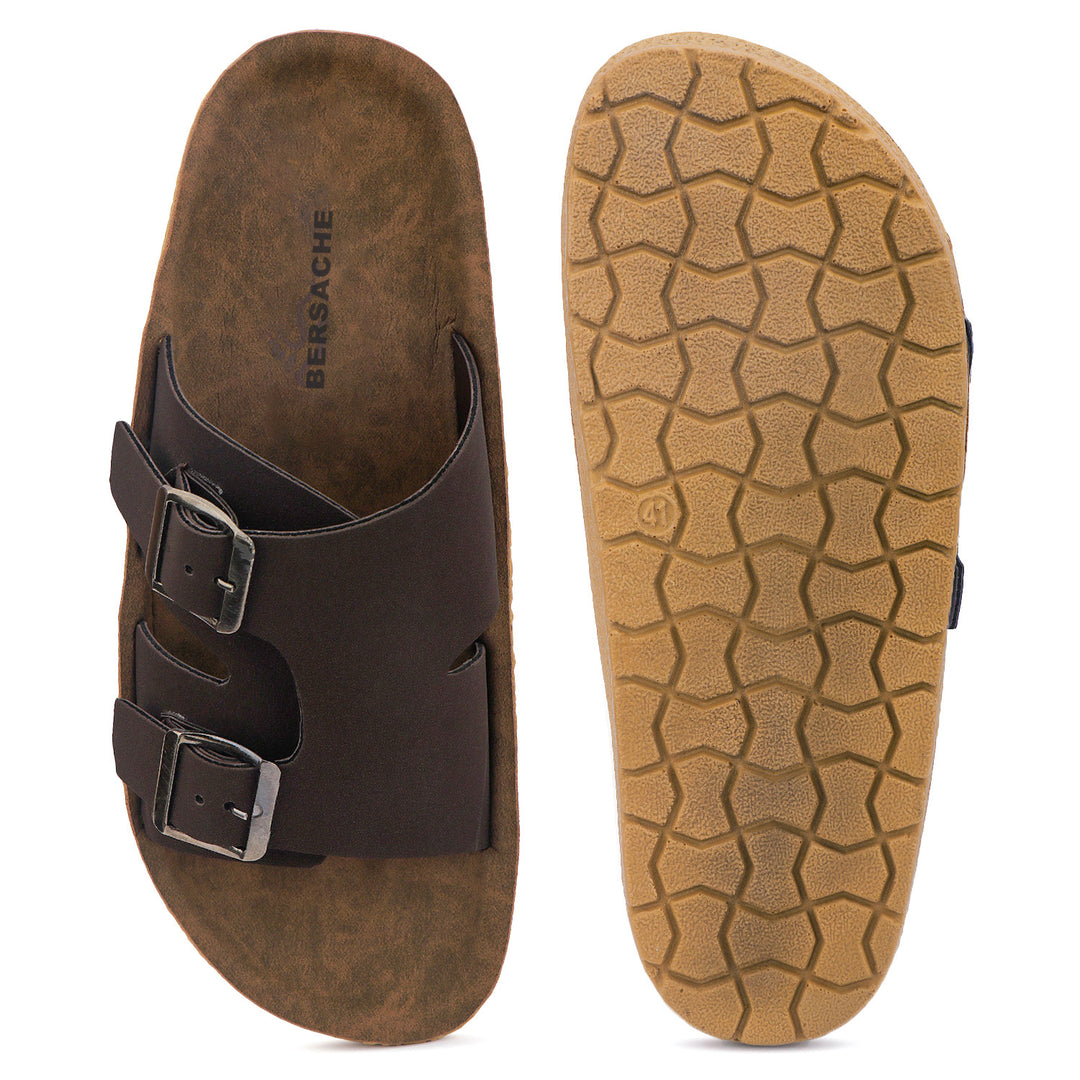 Bersache Extra Soft Classic Casual with  Regular wear with Ultra Soft & Flexibility Technology Sandal for Men's & Boy's-Dark Brown-6219