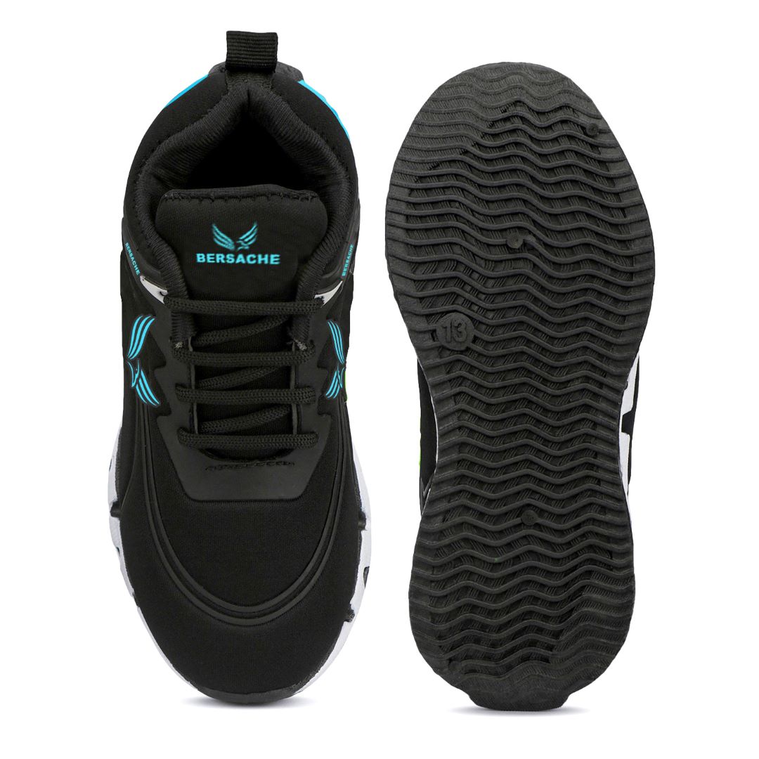 Bersache Premium Sports,walking,Gym,cricket,Trending Running Shoes For Kid's - Blue -8099.