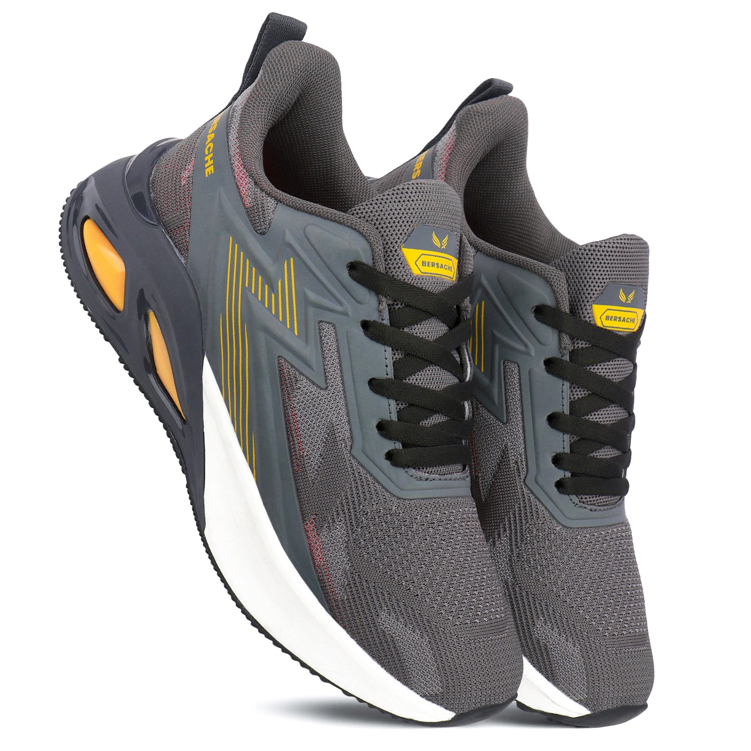 Bersache Casual Sneaker shoe for Men| Soft Cushioned Insole , Slip-Resistance Casuals For Men (Grey-9217).
