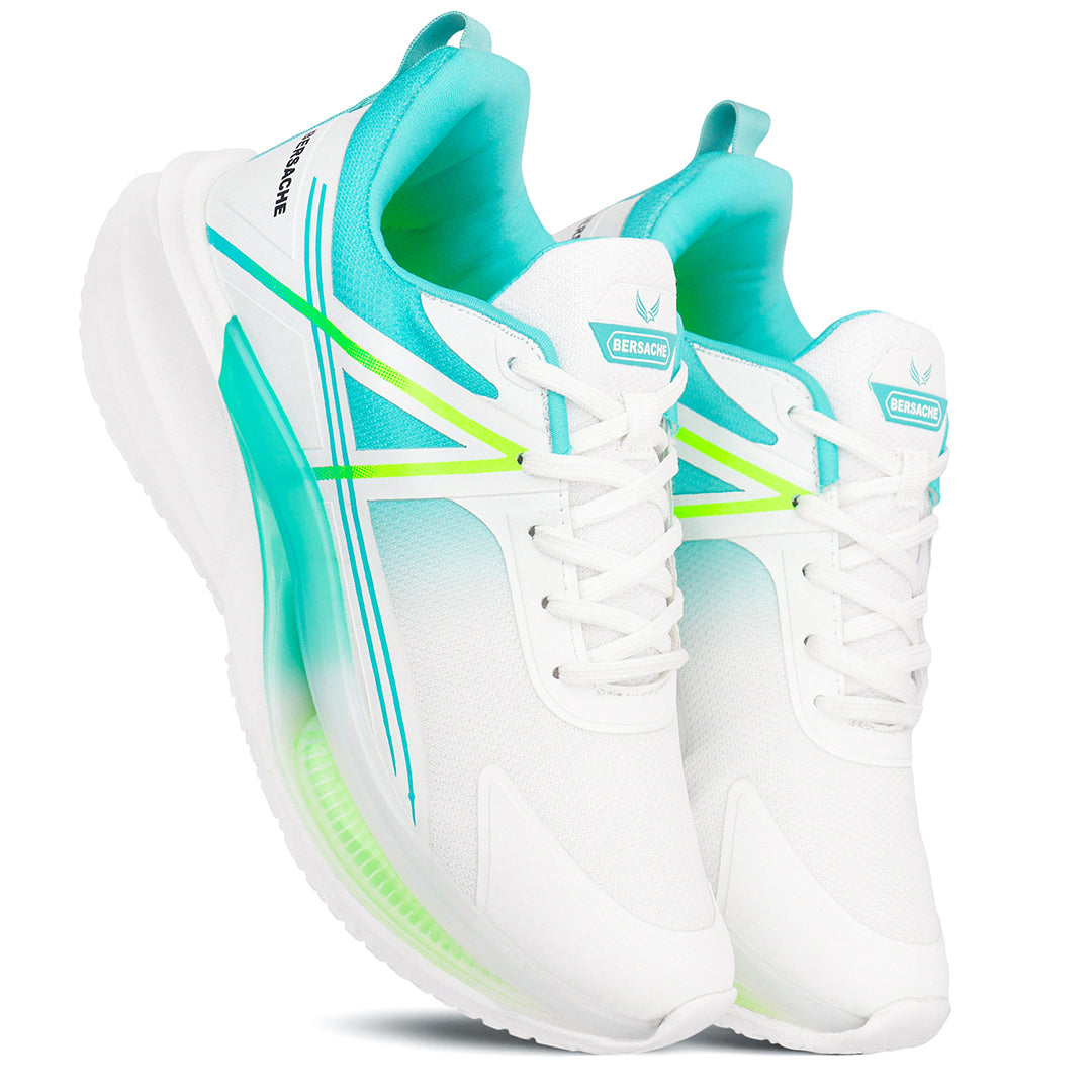 Bersache Premium Sports , Walking, Gym, Cricket, Trending  Running Shoes For Men's (Mint & White-9225)
