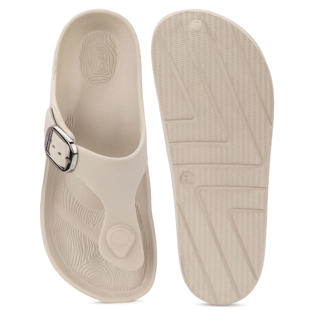Bersache Extra Soft Classic Casual with  Regular wear with Ultra Soft & Flexibility Technology Flip-Flop for Men's-(6289-Beige)