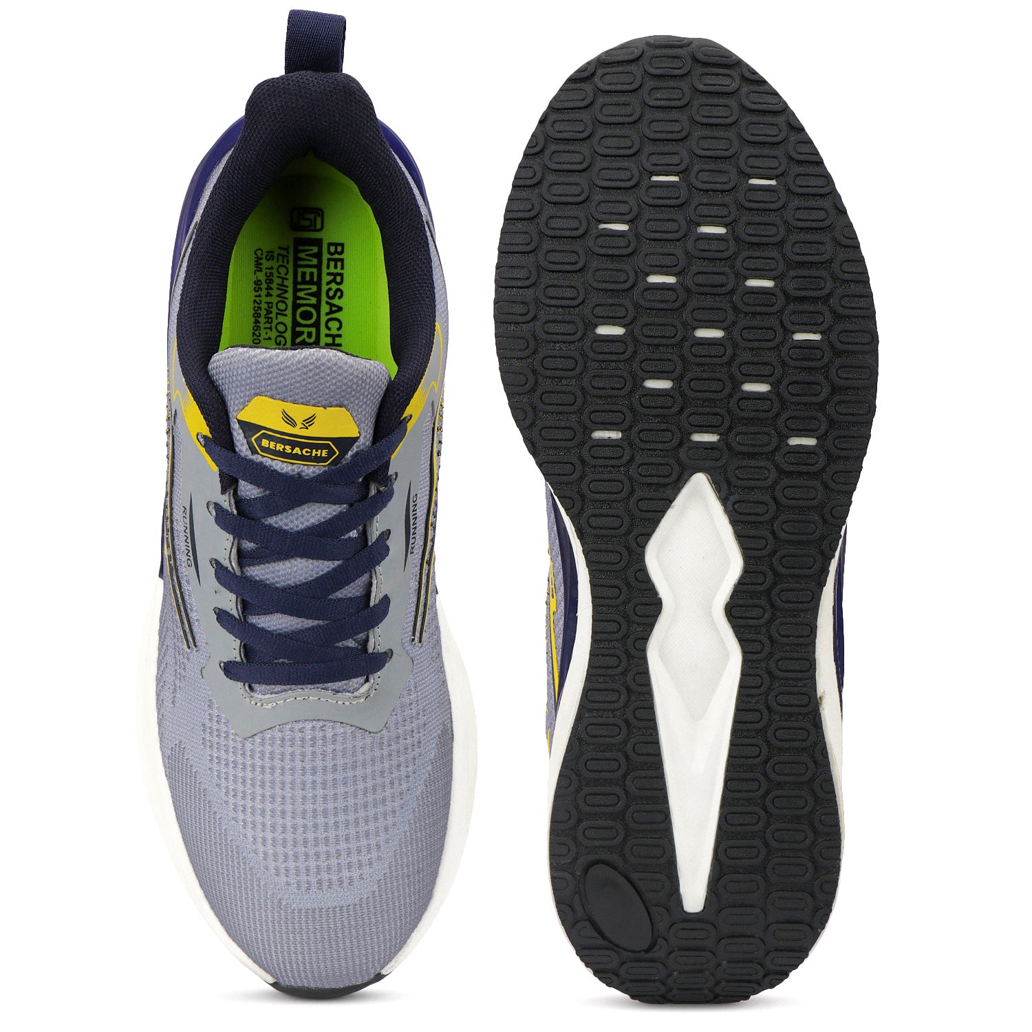 Bersache Premium Sports ,walking,Gym,cricket, Trending  Running Shoes For Men's (Grey-9215).