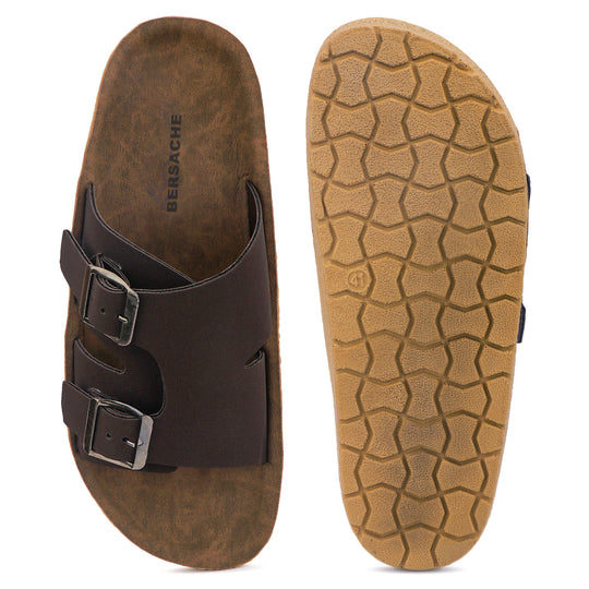 Bersache Extra Soft Classic Casual with  Regular wear with Ultra Soft & Flexibility Technology Slipper For Men's & Boy's-Dark Brown-6219