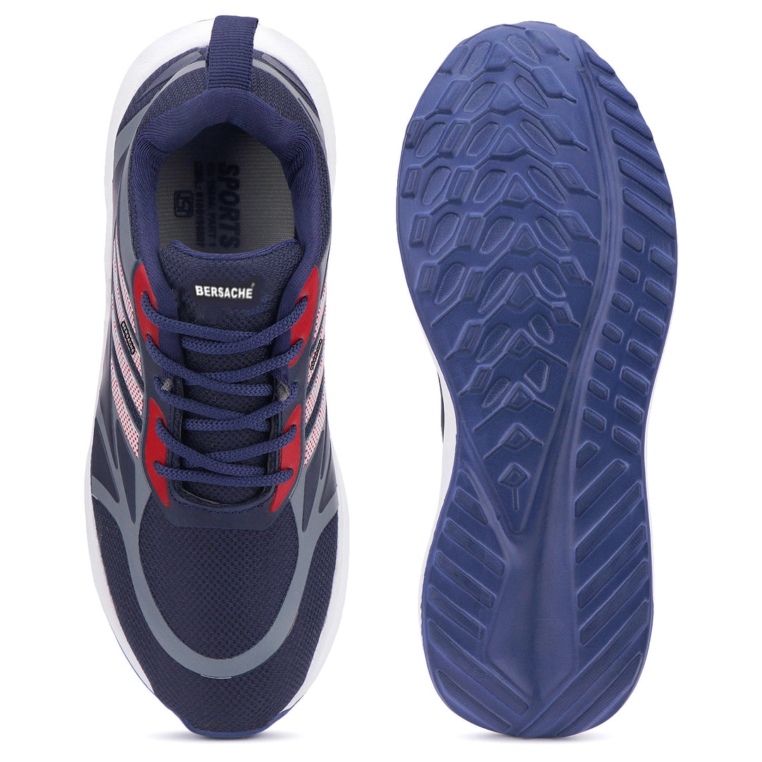 Bersache Premium Sports,Gym, Trending Stylish Running Shoes For Men (8072-Blue)