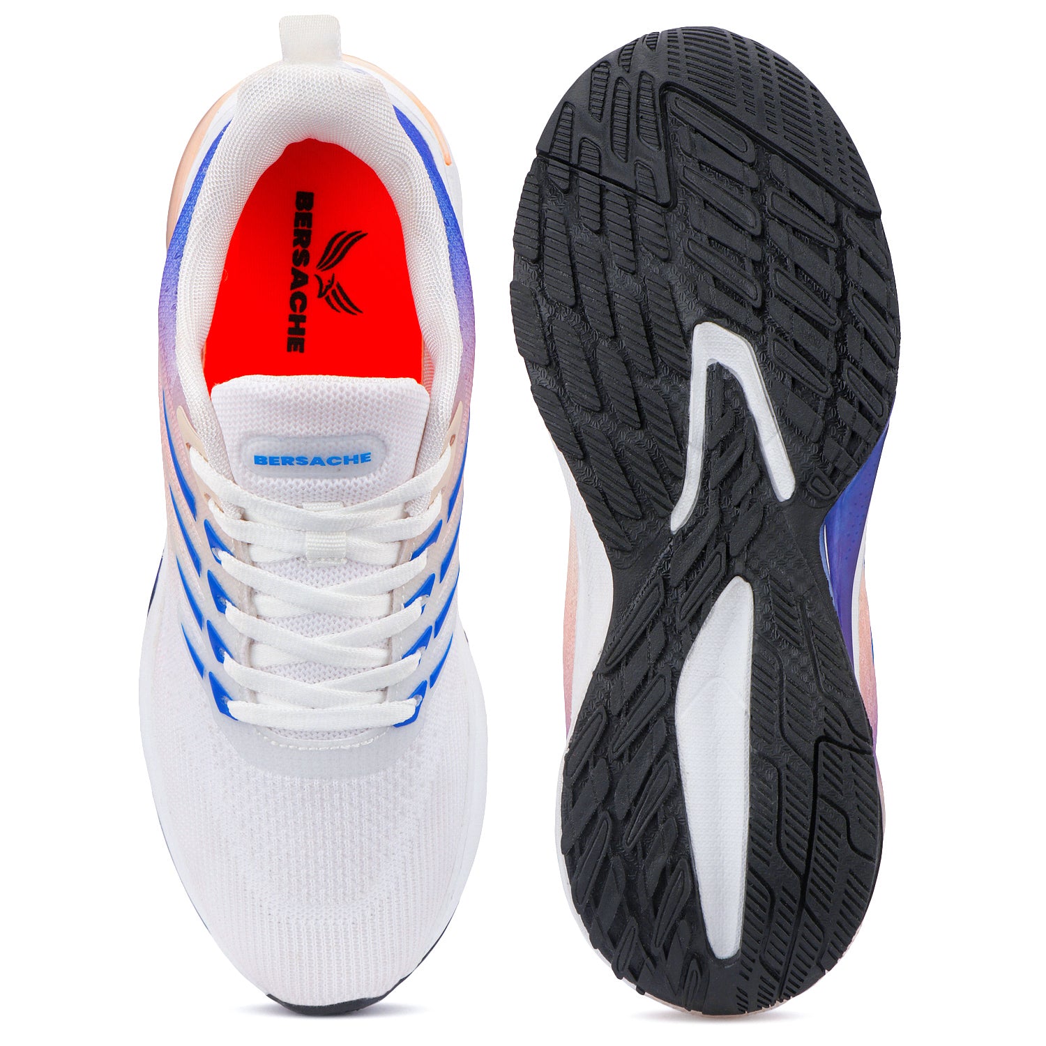 Bersache Casual Sneaker shoe for Men| Soft Cushioned Insole , Slip-Resistance Casuals For Men (Blue-White-9212).
