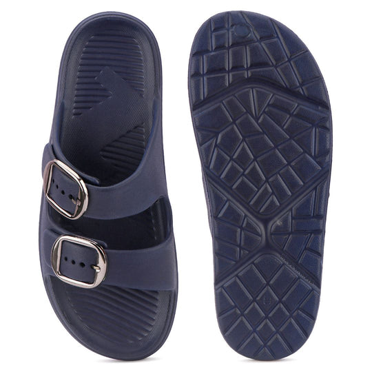 Bersache Extra Soft Classic Casual CHAPPAL with  Regular wear with Ultra Soft & Flexibility Technology  Slippers for Men's-(6285-Navy-Blue)