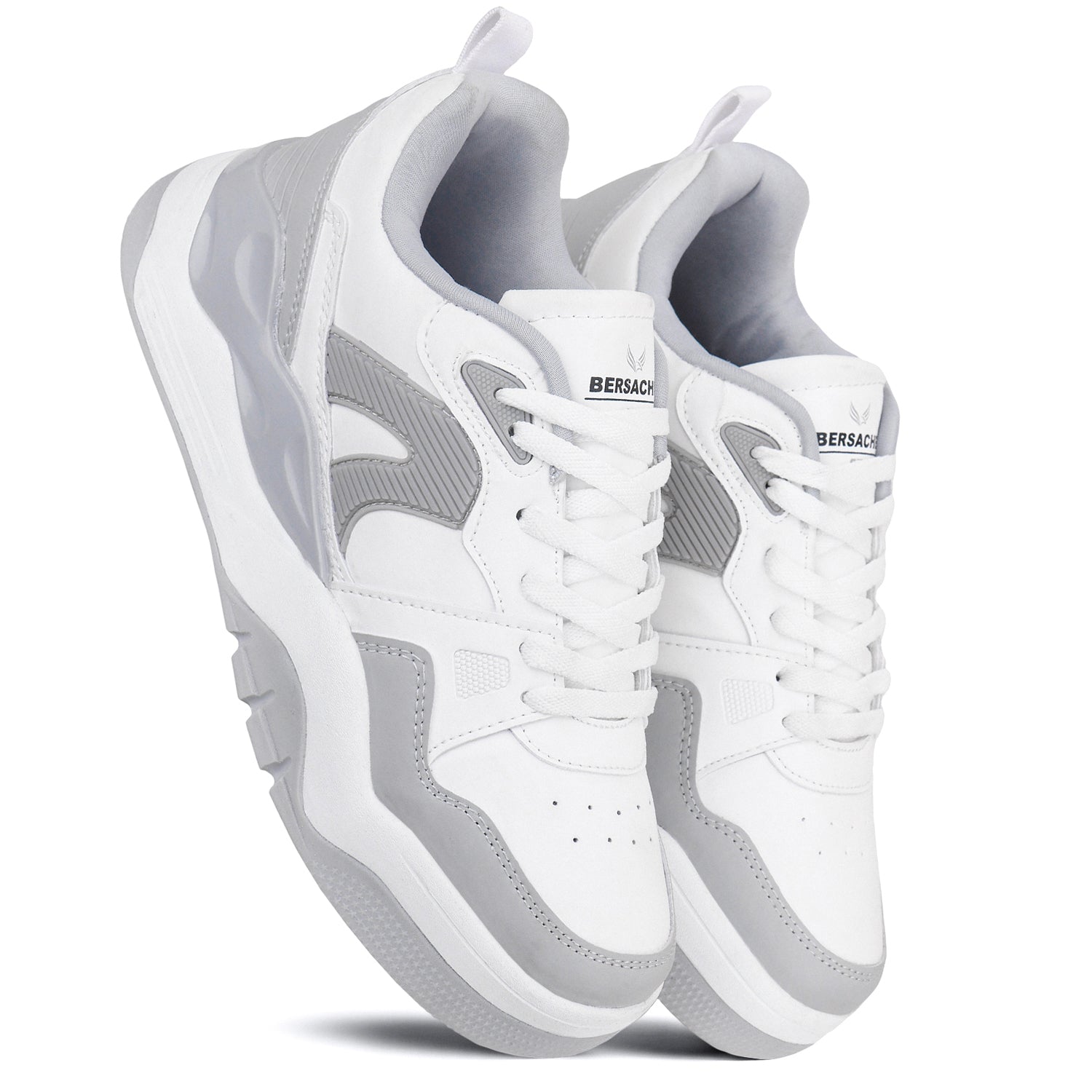 Bersache Casual Sneaker shoe for Men| Soft Cushioned Insole , Slip-Resistance Casuals For Men (White-9222).