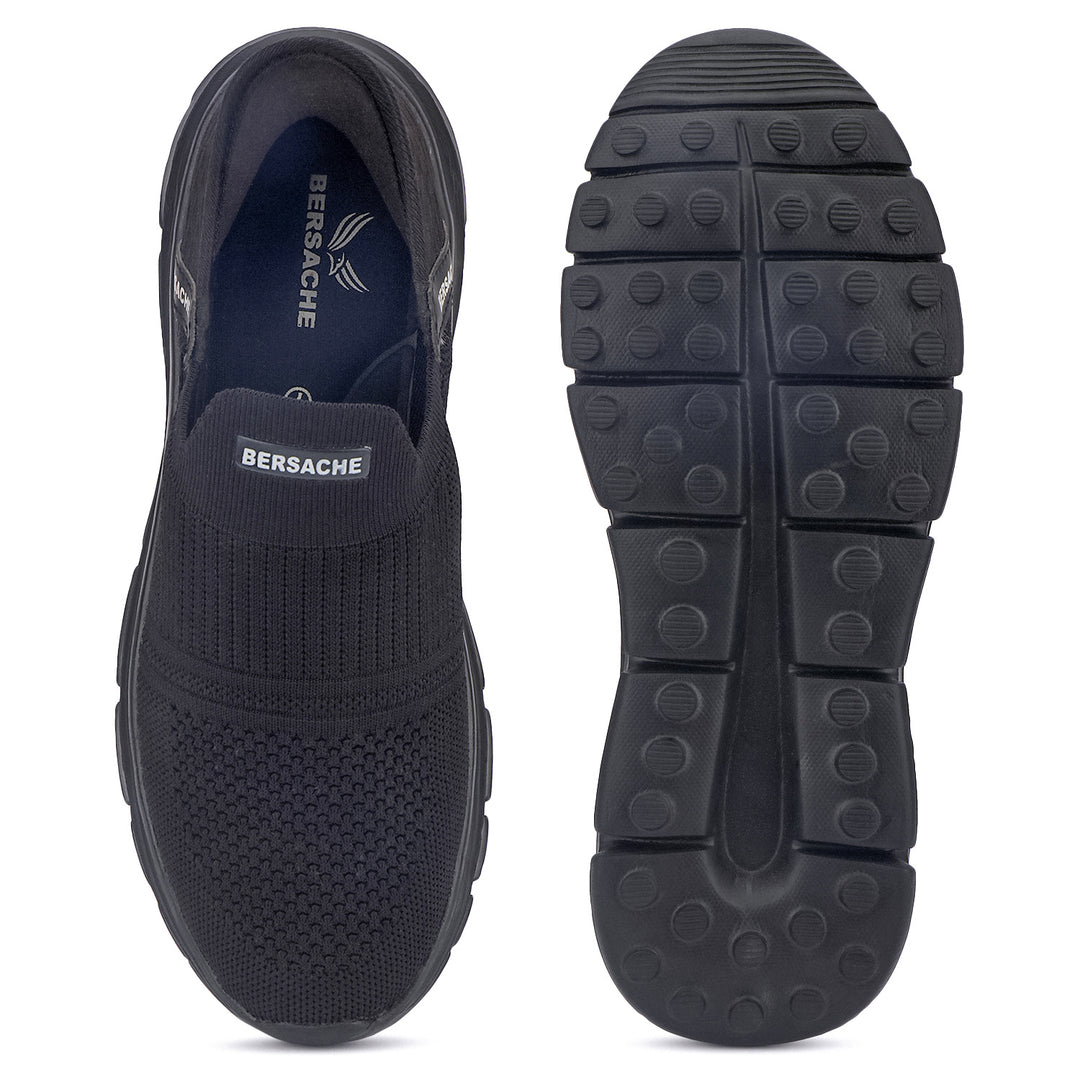 Bersache Premium Sports,Gym, Trending Stylish Running Shoes For Men (8077-Black)