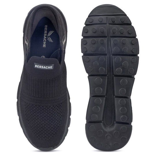 Bersache Premium Sports,Gym, Trending Stylish Running Shoes For Men (8077-Black)