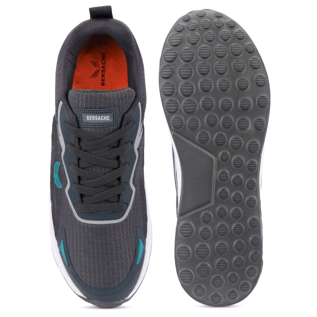 Bersache Casual Sneaker shoe for Men| Soft Cushioned Insole , Slip-Resistance Casuals For Men (Gray-8122)