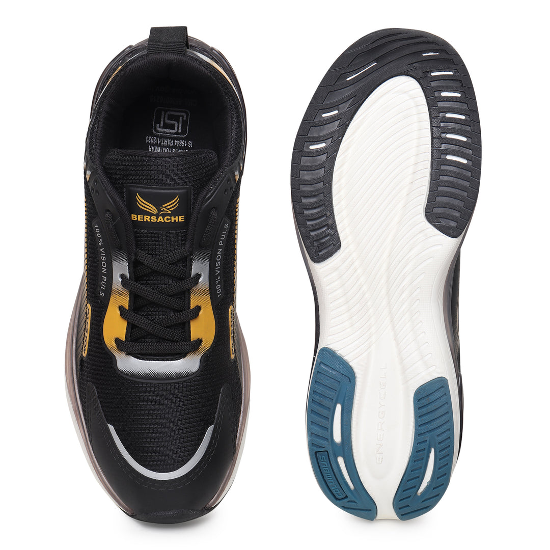 Bersache Premium Sports ,Gym, Trending Stylish Running Shoes For Men  (9199-Black)