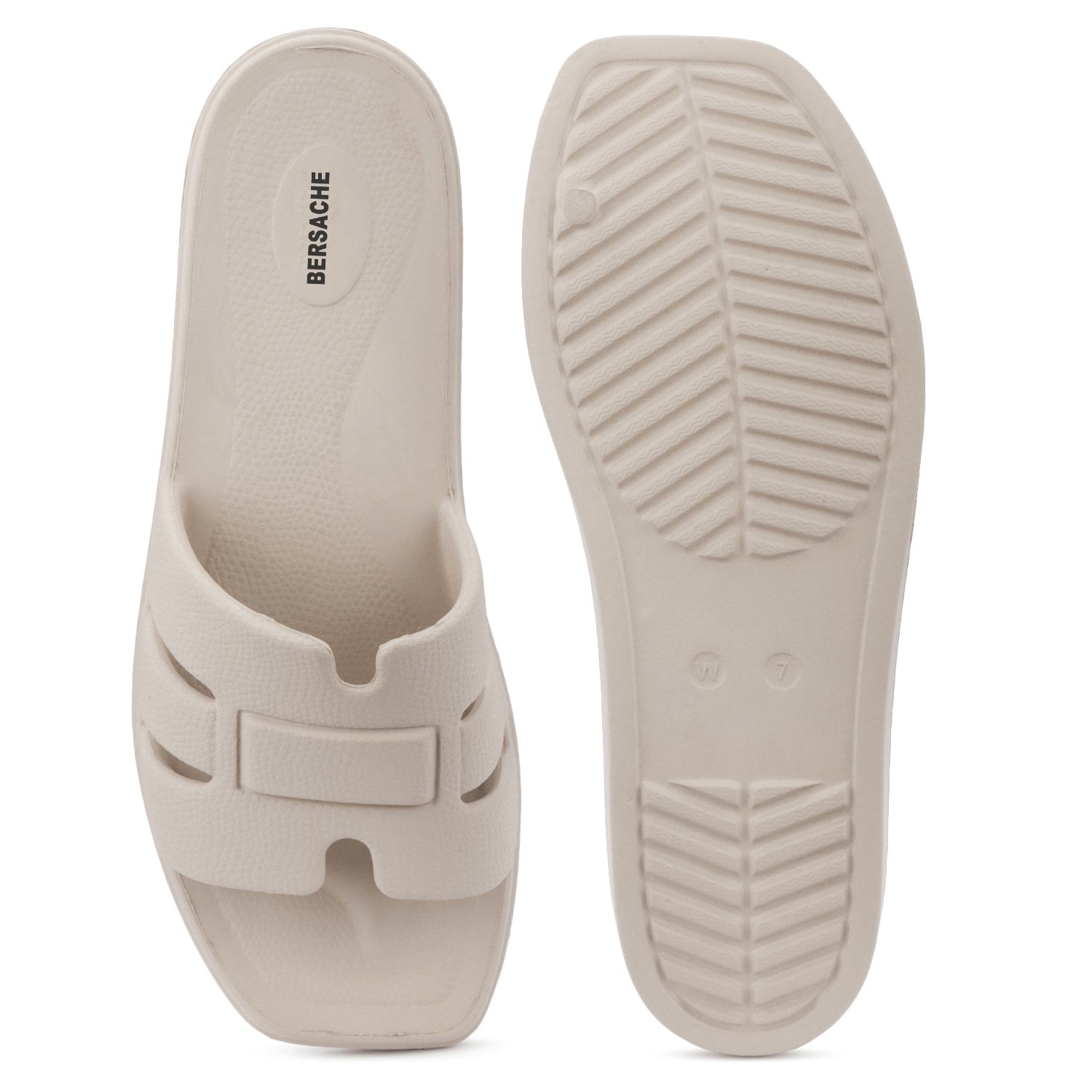 Bersache Extra Soft Classic Casual  with  Regular wear with Ultra Soft & Flexibility Technology Flip-Flop for Women's-(6301-Beige) .