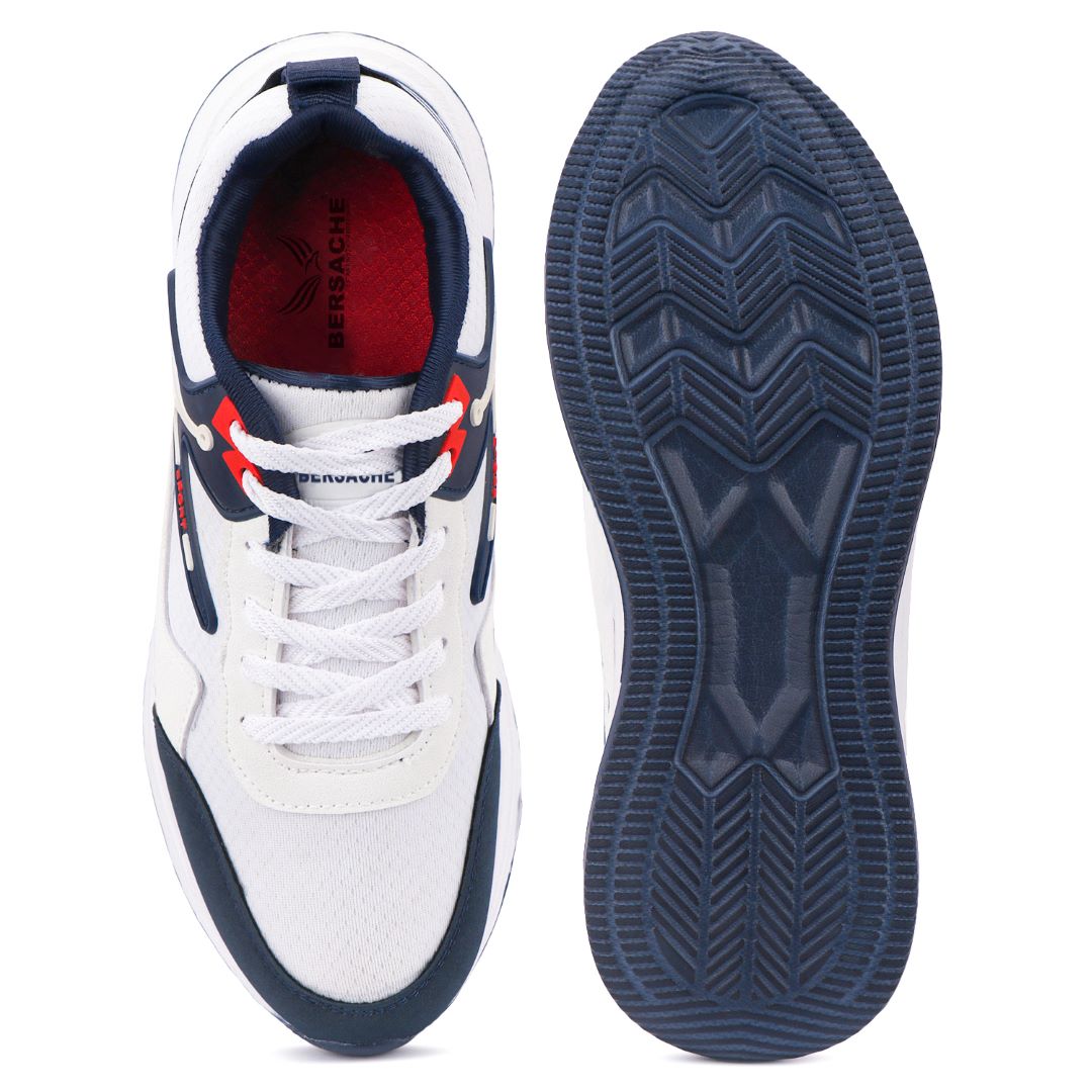 Bersache Premium Sports ,walking,Gym,cricket, Trending  Running Shoes For Men's (White-8130)