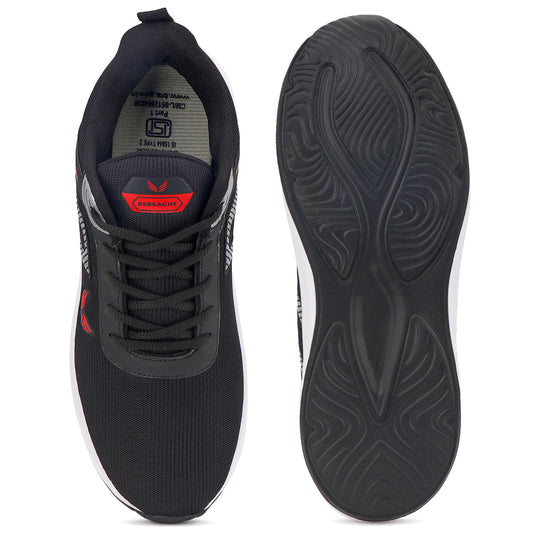 Bersache Premium Sports,Gym, Trending Stylish Running Shoes For Men (8079-Black)