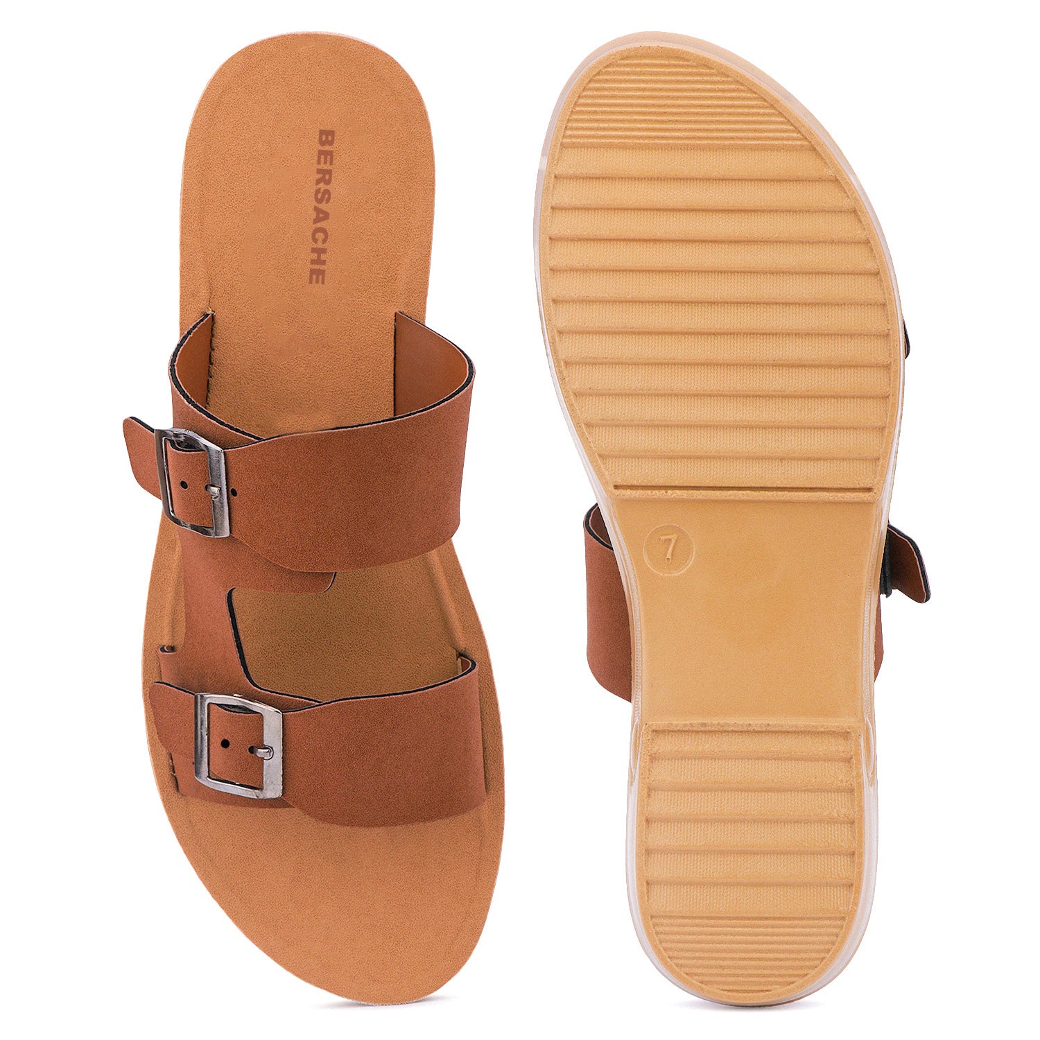 Bersache Extra Soft Classic Casual with  Regular wear with Ultra Soft & Flexibility Technology Sandal's For Women's & Girl's-Brown-6234