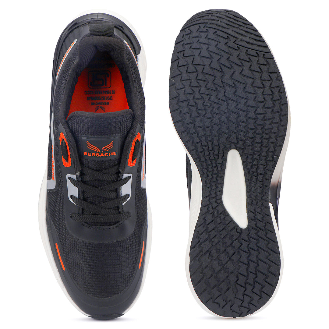 Bersache Premium Casual,Gym, Trending Stylish Running Shoes For Men (9206-Black)