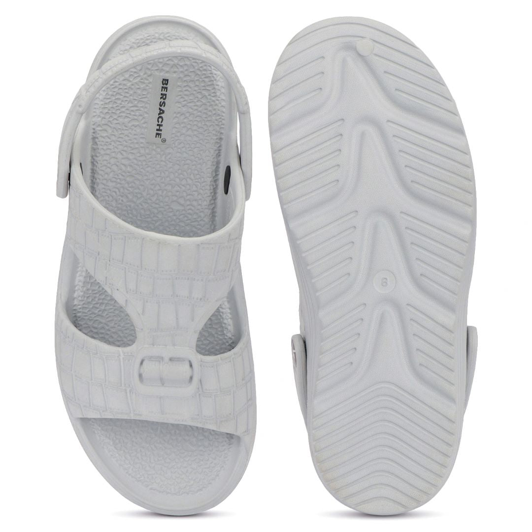 Bersache Extra Soft Classic Casual with  Regular wear with Ultra Soft & Flexibility Technology Sandal For Men's & Boy's-(Grey-6271)