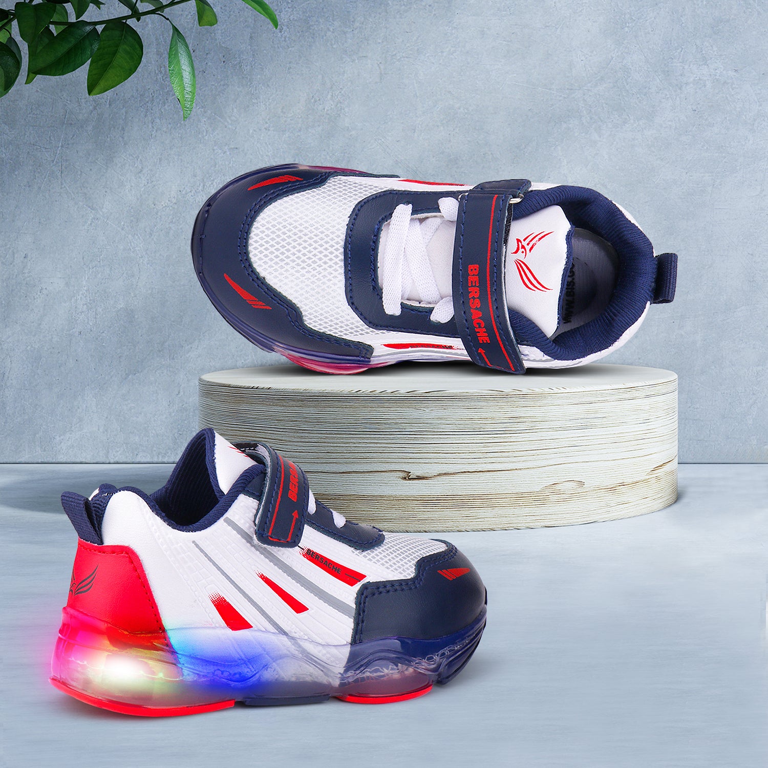 Bersache Casual Sneaker shoe for Kids|Soft Cushioned Insole,Slip-Resistance Casuals For Kids - Red -8040.